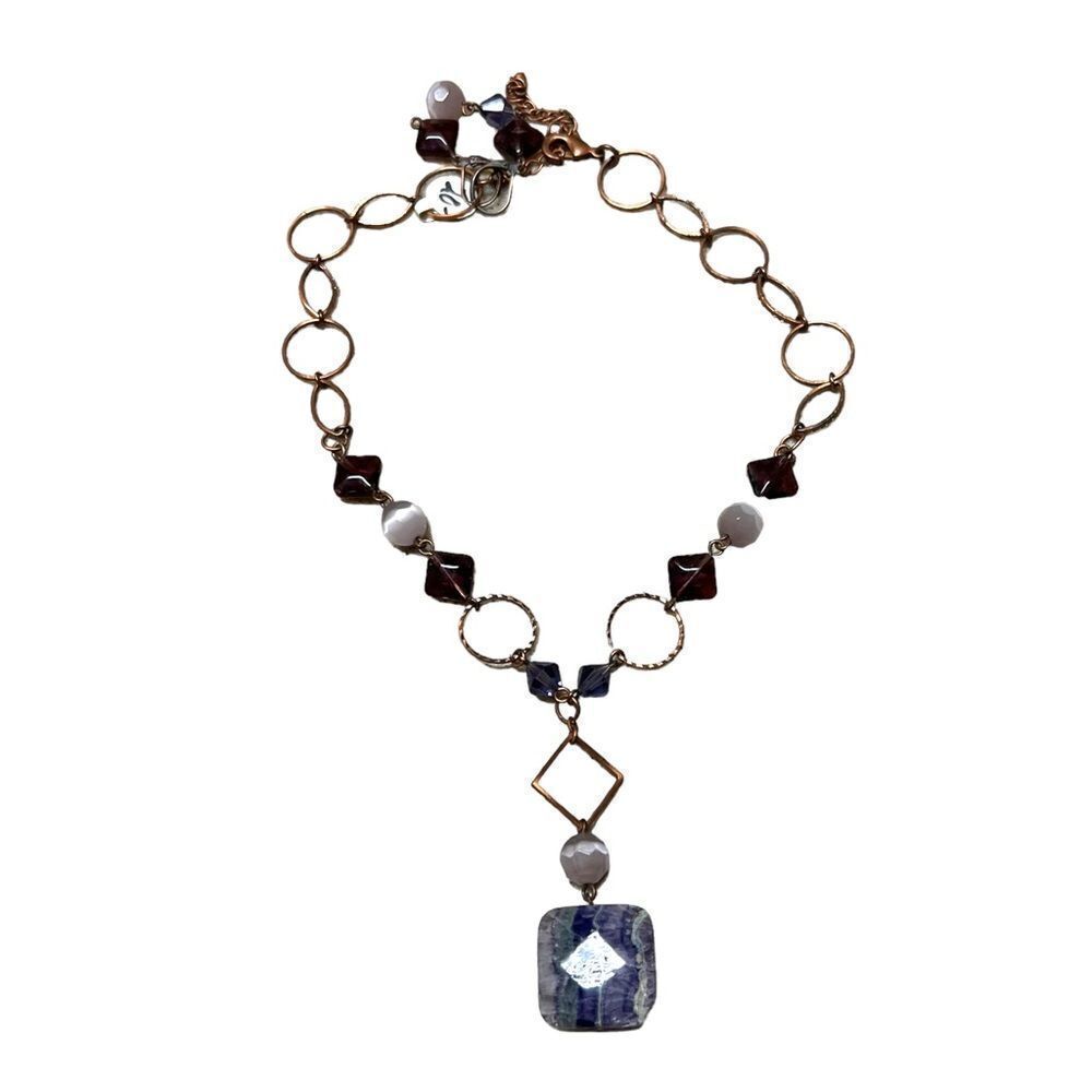 Gemstone Statement Necklace Set - Picture 2 of 14